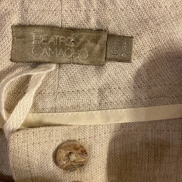 BEATRIZ CAMACHO linen wide legs size 10